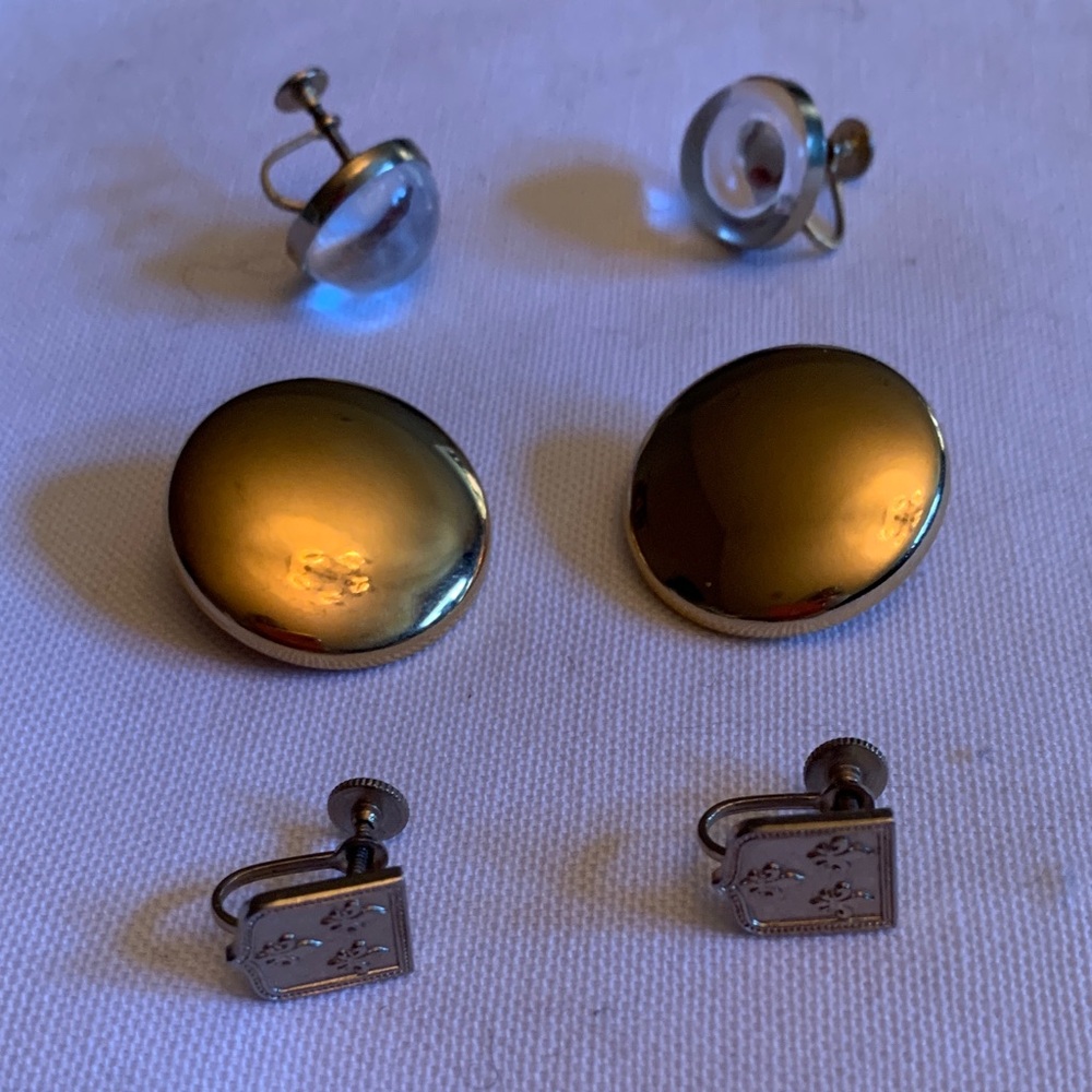 Gold Coro earrings. 3 sets.  From my mother’s estate.
